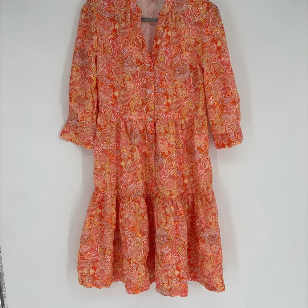 Johnstone & Murphy Paisley Print Button Shirt Dress